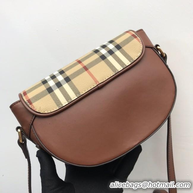 Shop Cheap BurBerry Leather Shoulder Bag 82665 brown