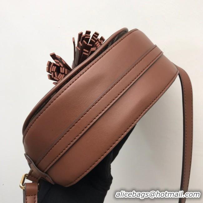 Shop Cheap BurBerry Leather Shoulder Bag 82665 brown