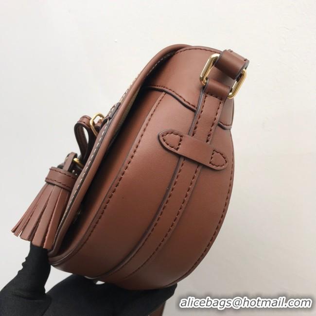 Shop Cheap BurBerry Leather Shoulder Bag 82665 brown