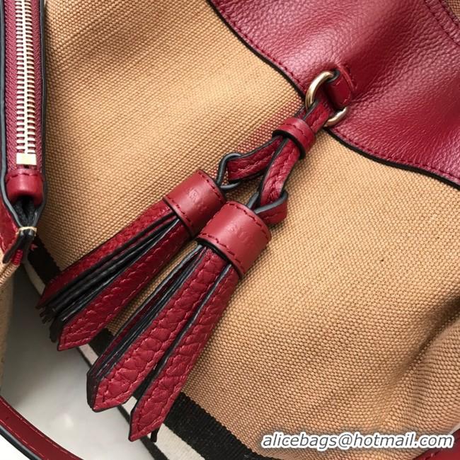 Elegant BurBerry Leather Shoulder Bag 3982 Burgendy