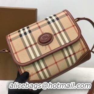 Practical BurBerry Leather Shoulder Bag 20203 brown