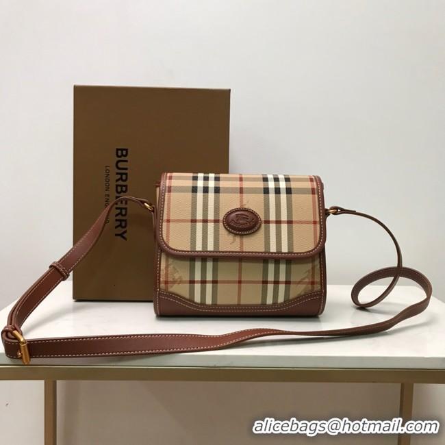 Practical BurBerry Leather Shoulder Bag 20203 brown