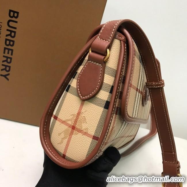 Practical BurBerry Leather Shoulder Bag 20203 brown