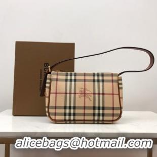 Classic Hot BurBerry Leather Shoulder Bag 80112 brown