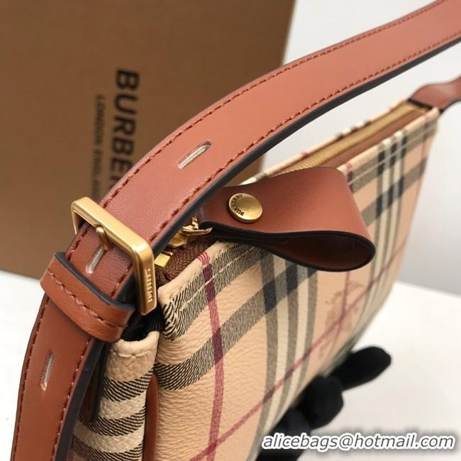 Classic Hot BurBerry Leather Shoulder Bag 80112 brown