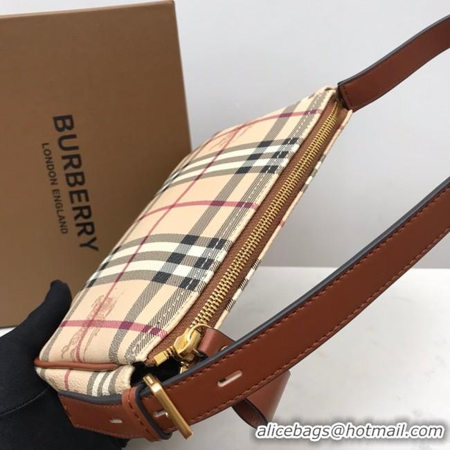 Classic Hot BurBerry Leather Shoulder Bag 80112 brown