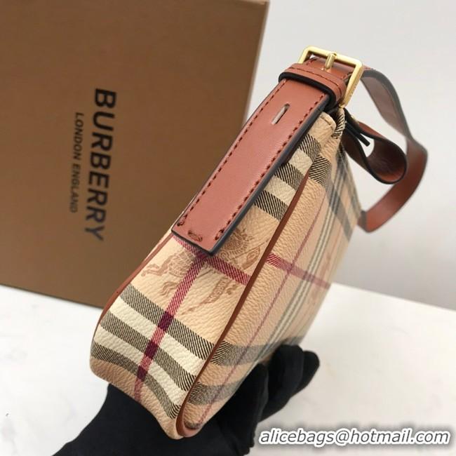 Classic Hot BurBerry Leather Shoulder Bag 80112 brown