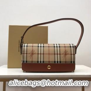 Luxury BurBerry Leather Shoulder Bag 80118 brown