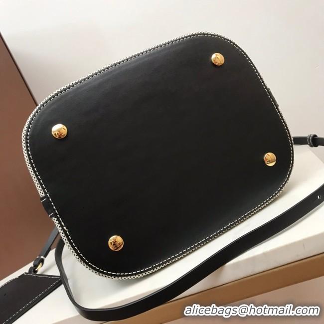 Top Design BurBerry Leather Shoulder Bag 80268 black