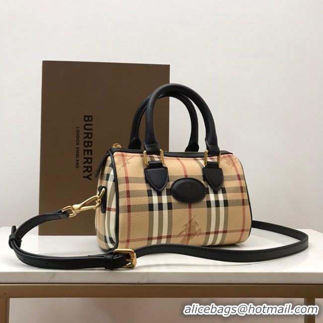 Chic BurBerry Leather Shoulder Bag 82012 black