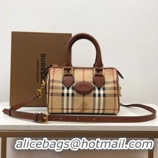 New Arrivals BurBerry Leather Shoulder Bag 82012 brown