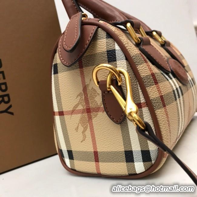 New Arrivals BurBerry Leather Shoulder Bag 82012 brown