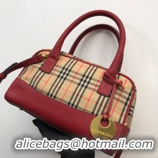 Luxury BurBerry Leather Shoulder Bag 90111 red