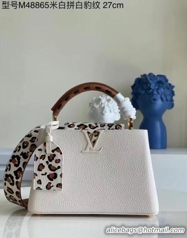 Luxury Cheap Louis Vuitton CAPUCINES PM M48865 White