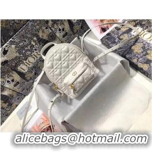 New Fashion MINI DIOR BACKPACK Cannage Lambskin M9222 white