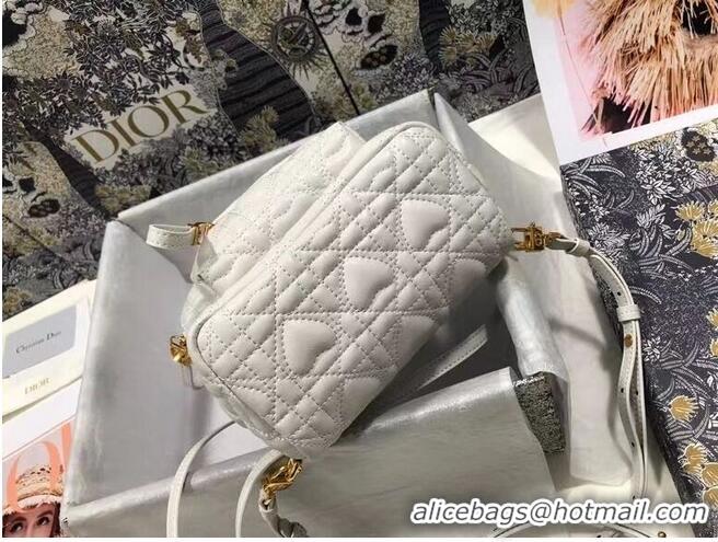 New Fashion MINI DIOR BACKPACK Cannage Lambskin M9222 white