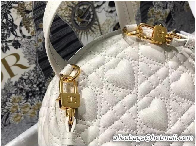 New Fashion MINI DIOR BACKPACK Cannage Lambskin M9222 white