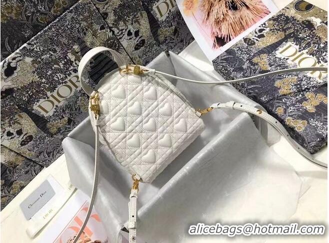 New Fashion MINI DIOR BACKPACK Cannage Lambskin M9222 white