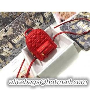 Grade Quality MINI DIOR BACKPACK Cannage Lambskin M9222 Red