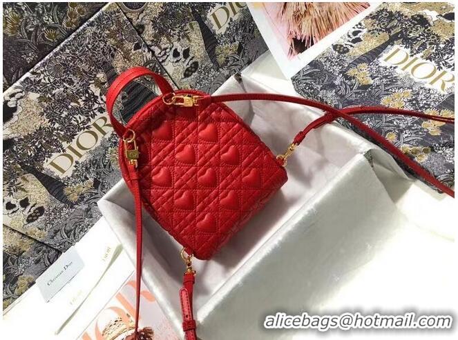 Grade Quality MINI DIOR BACKPACK Cannage Lambskin M9222 Red