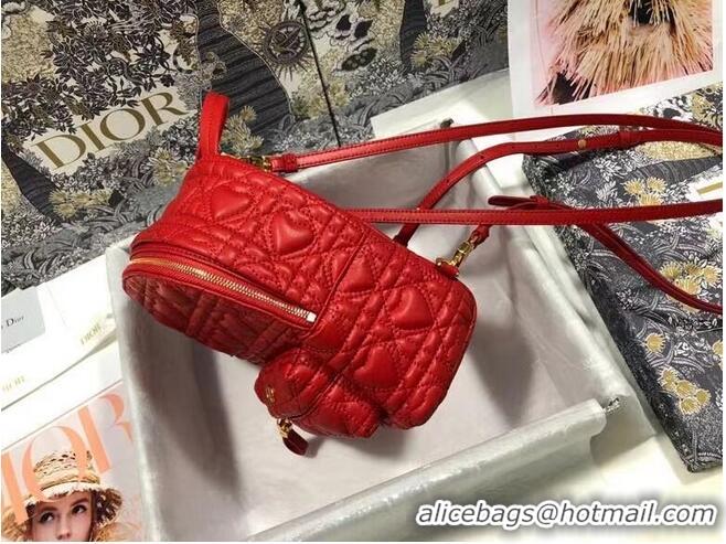 Grade Quality MINI DIOR BACKPACK Cannage Lambskin M9222 Red