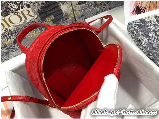 Grade Quality MINI DIOR BACKPACK Cannage Lambskin M9222 Red