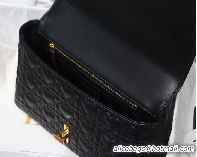 Low Cost MEDIUM DIORAMOUR DIOR CARO BAG Cannage Calfskin with Heart Motif M9242WNG BLACK