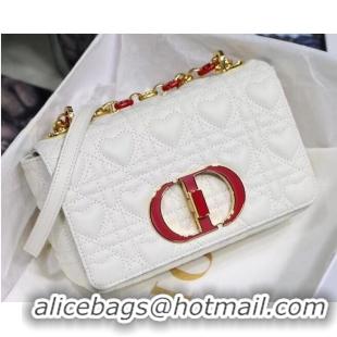 Buy Cheap SMALL DIORAMOUR DIOR CARO BAG Latte Cannage Calfskin with Heart Motif M9241WN