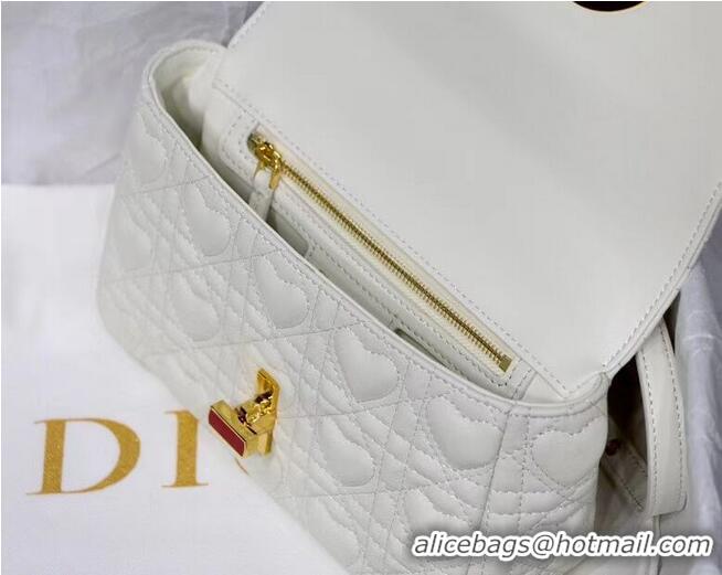 Buy Cheap SMALL DIORAMOUR DIOR CARO BAG Latte Cannage Calfskin with Heart Motif M9241WN