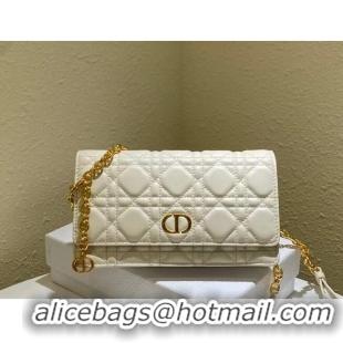 Cheapest DIOR CARO BELT POUCH WITH CHAIN Latte Supple Cannage Calfskin S5091UW