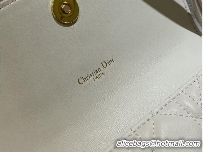 Cheapest DIOR CARO BELT POUCH WITH CHAIN Latte Supple Cannage Calfskin S5091UW