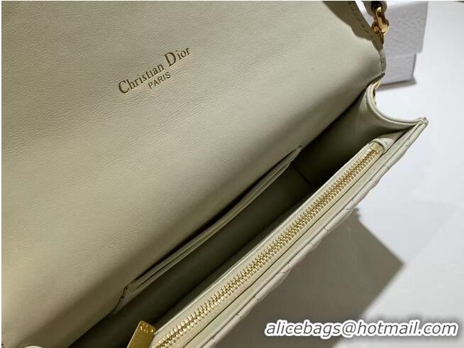 Cheapest DIOR CARO BELT POUCH WITH CHAIN Latte Supple Cannage Calfskin S5091UW