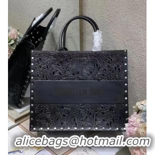 Popular Style DIOR BOOK TOTE Multicolor Embroidery M1297ZR-16 BLACK