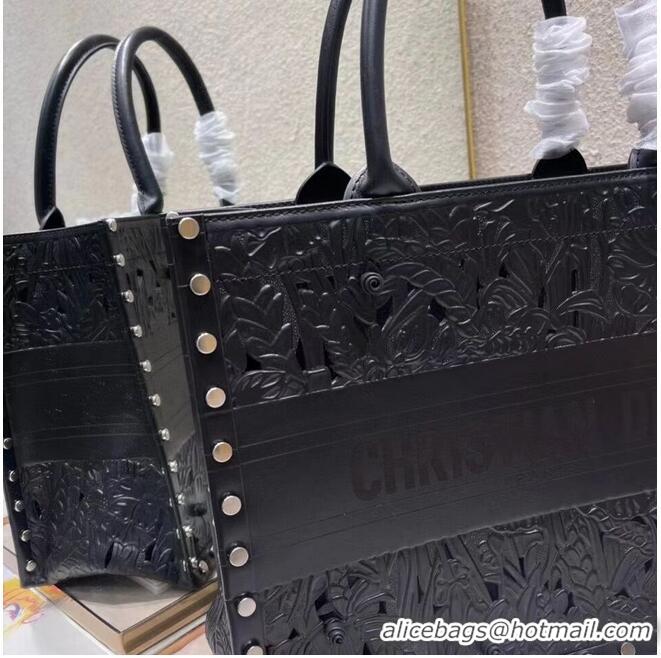 Good Product DIOR BOOK TOTE Multicolor Embroidery M1296ZR-18 BLACK