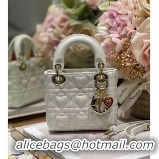 Good Quality MICRO DIORAMOUR LADY DIOR BAG S0856ONG Latte Cannage