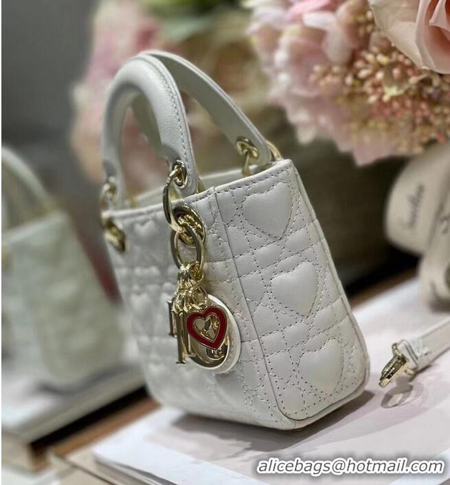 Good Quality MICRO DIORAMOUR LADY DIOR BAG S0856ONG Latte Cannage