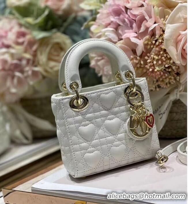 Good Quality MICRO DIORAMOUR LADY DIOR BAG S0856ONG Latte Cannage