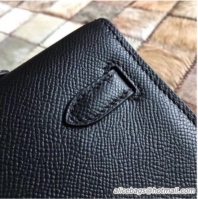 Good Taste Hermes Kelly 31cm Clutch Original Epsom Leather KL31 Black