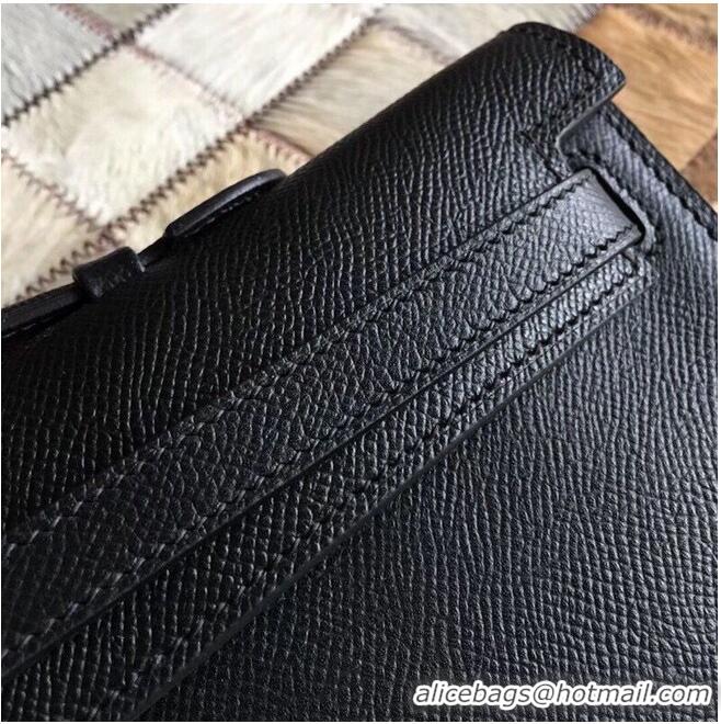 Good Taste Hermes Kelly 31cm Clutch Original Epsom Leather KL31 Black