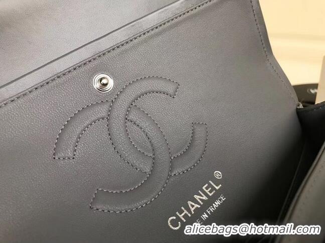 Promotional Chanel Patent Calfskin Medium Classic Flap Bag A1112 Grey/Silver