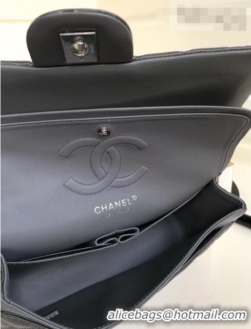 Promotional Chanel Patent Calfskin Medium Classic Flap Bag A1112 Grey/Silver