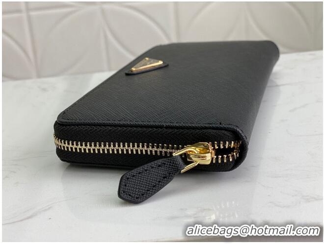 Spot Bulk Prada Leather Large Zippy Wallets 1ML506 Black