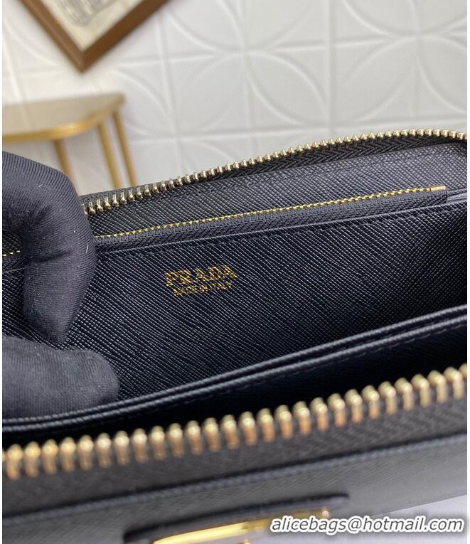 Spot Bulk Prada Leather Large Zippy Wallets 1ML506 Black