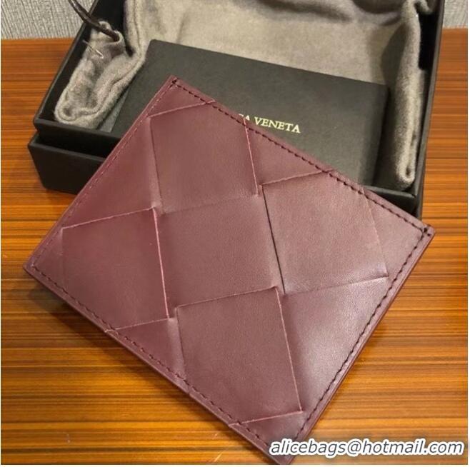 Well Crafted Bottega Veneta Card Holder 133993 Burgundy