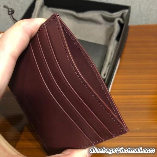 Well Crafted Bottega Veneta Card Holder 133993 Burgundy