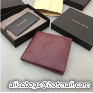 Good Quality Bottega Veneta BI-FOLD WALLET 649603 Burgundy