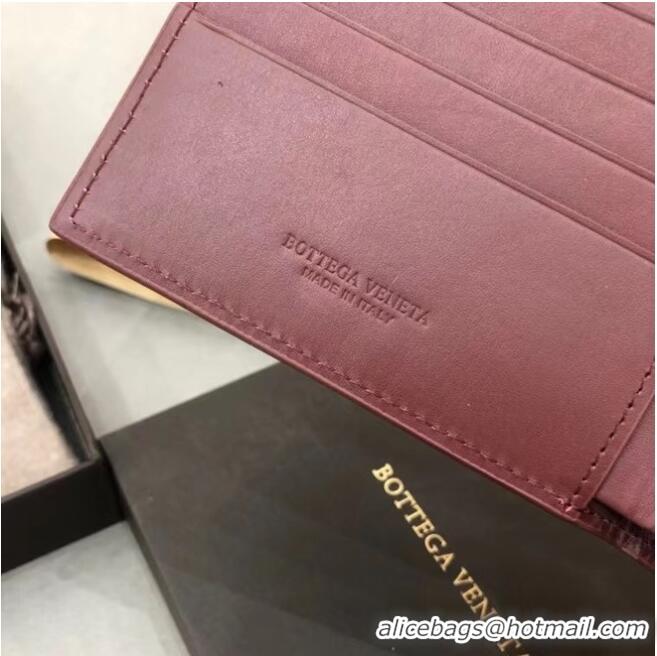 Good Quality Bottega Veneta BI-FOLD WALLET 649603 Burgundy