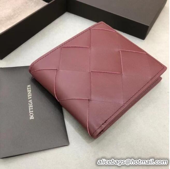 Good Quality Bottega Veneta BI-FOLD WALLET 649603 Burgundy