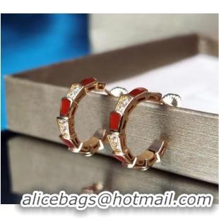 Buy Inexpensive BVLGARI Earrings CE6686 Red