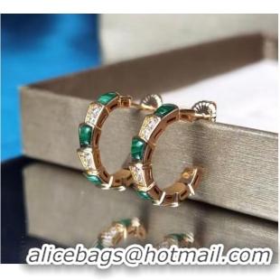 Traditional Discount BVLGARI Earrings CE6686 Green